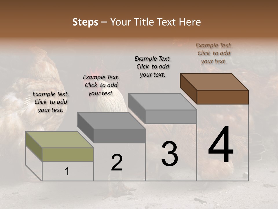 Red Poultry Bird PowerPoint Template