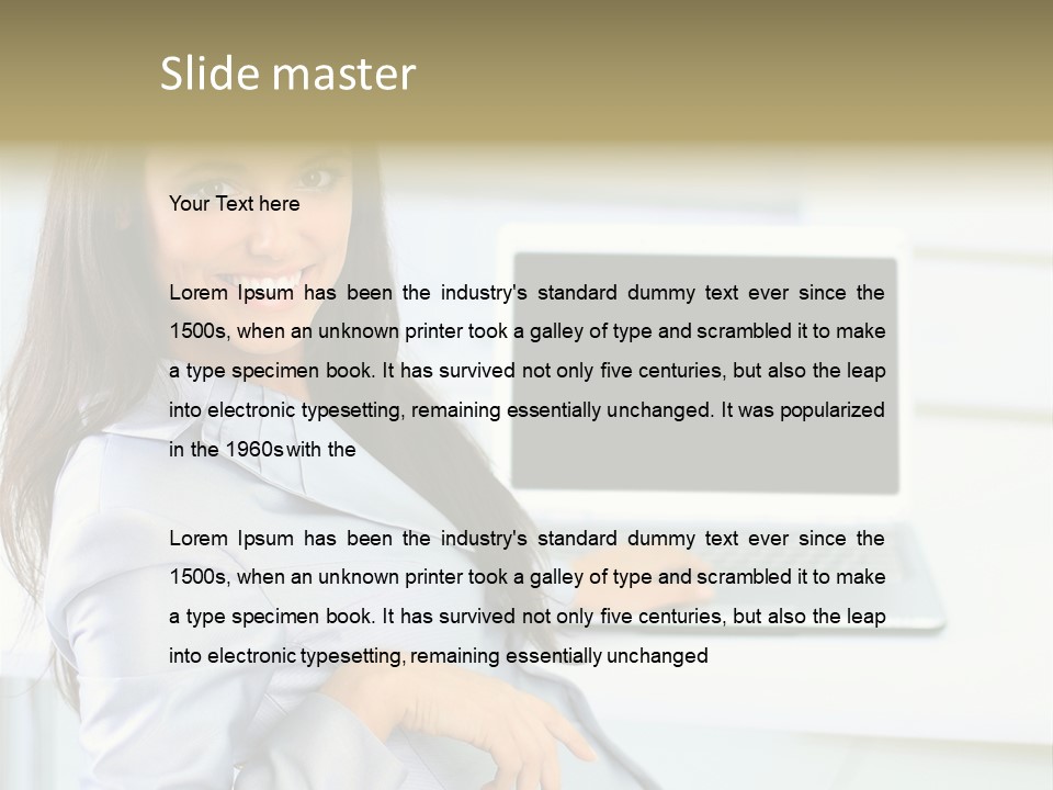 Looking Office Technology PowerPoint Template