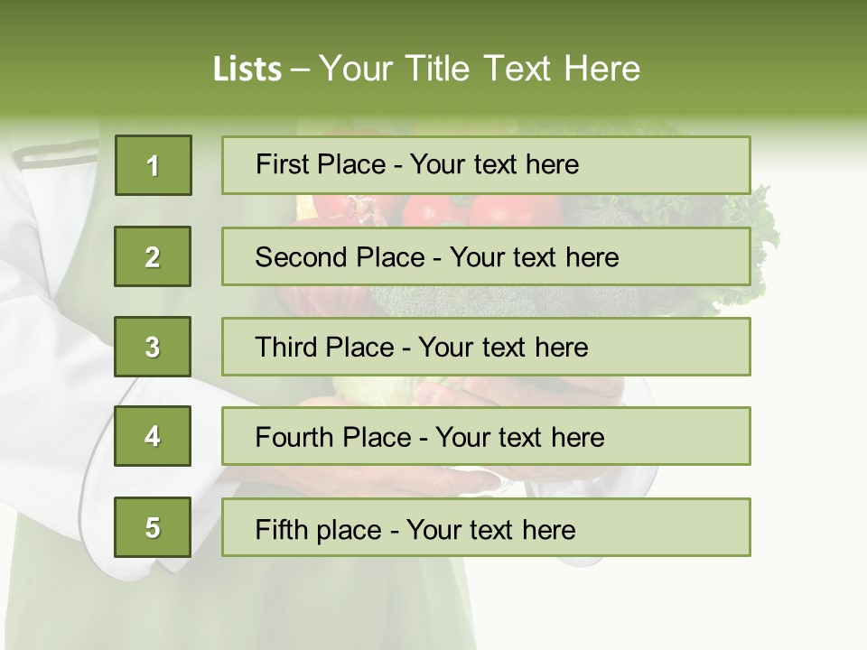 Recipe Nutrition Salad PowerPoint Template