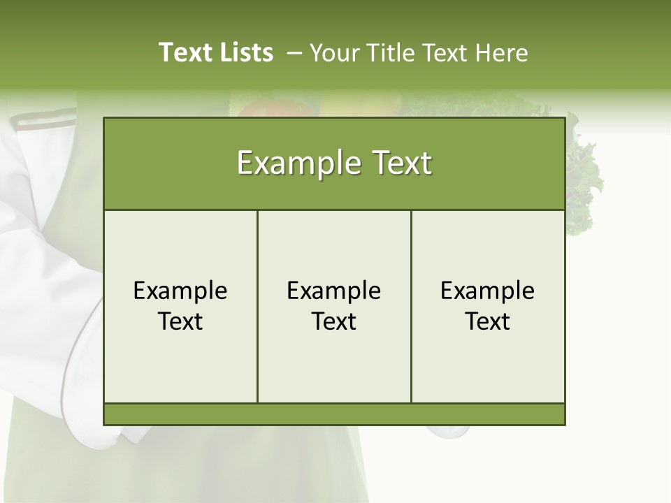 Recipe Nutrition Salad PowerPoint Template