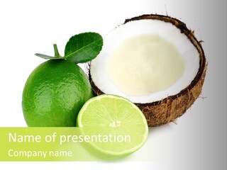 Peel Lime Half PowerPoint Template