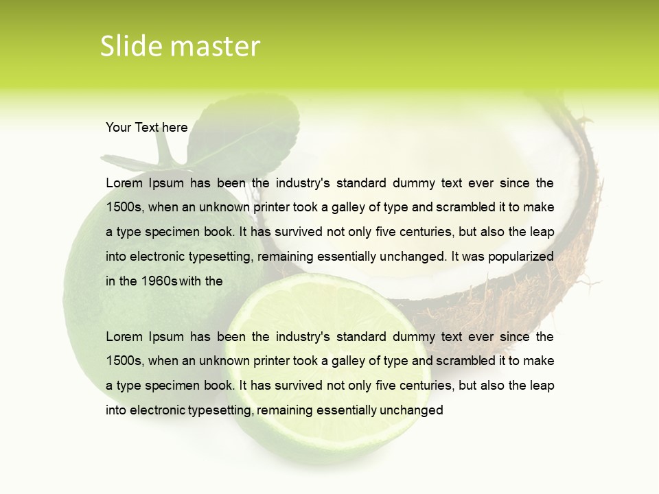 Peel Lime Half PowerPoint Template