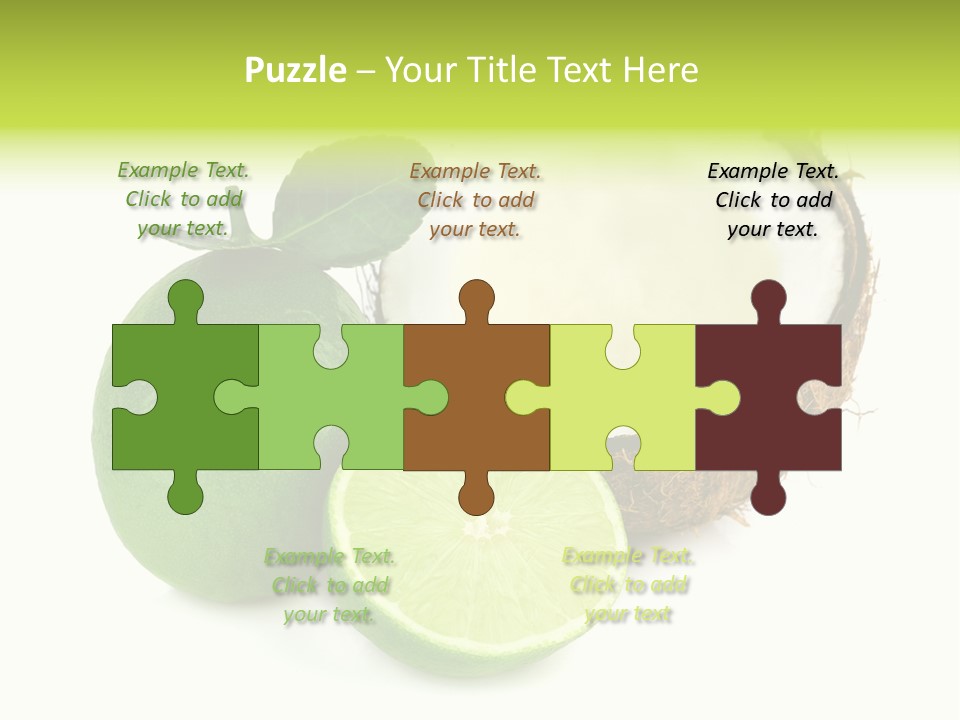 Peel Lime Half PowerPoint Template