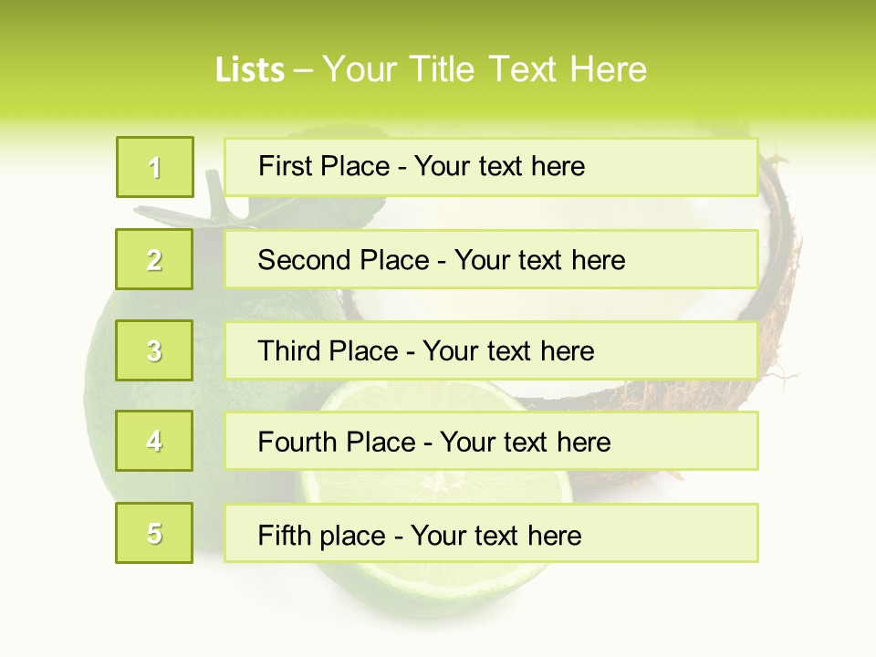 Peel Lime Half PowerPoint Template