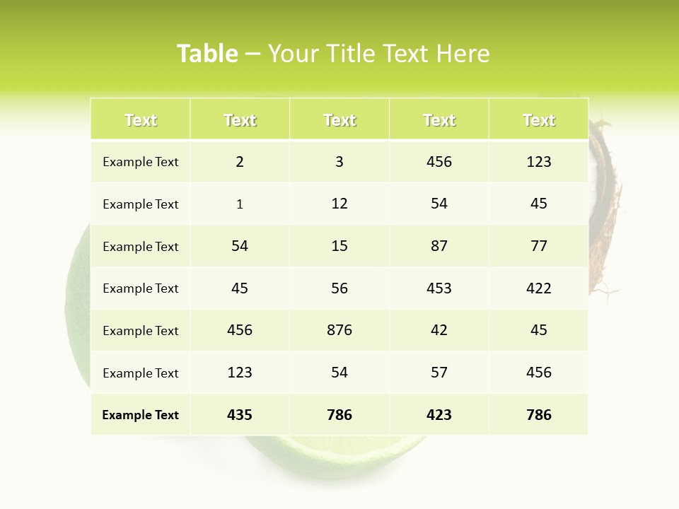 Peel Lime Half PowerPoint Template