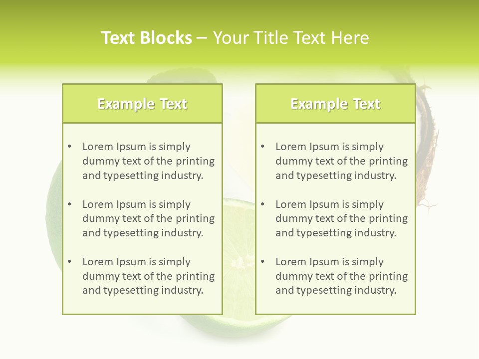 Peel Lime Half PowerPoint Template