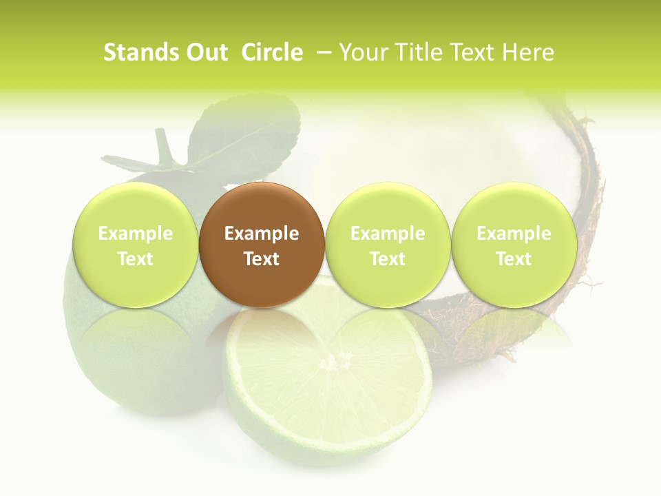 Peel Lime Half PowerPoint Template