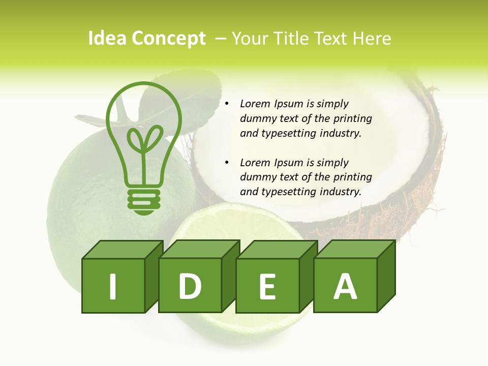 Peel Lime Half PowerPoint Template