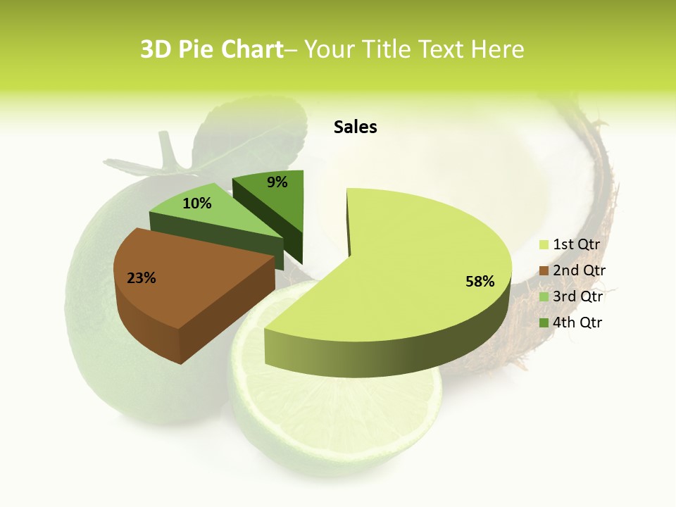 Peel Lime Half PowerPoint Template