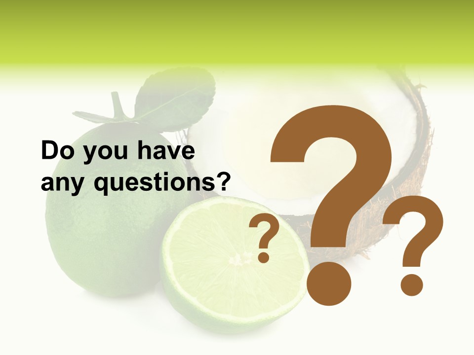 Peel Lime Half PowerPoint Template