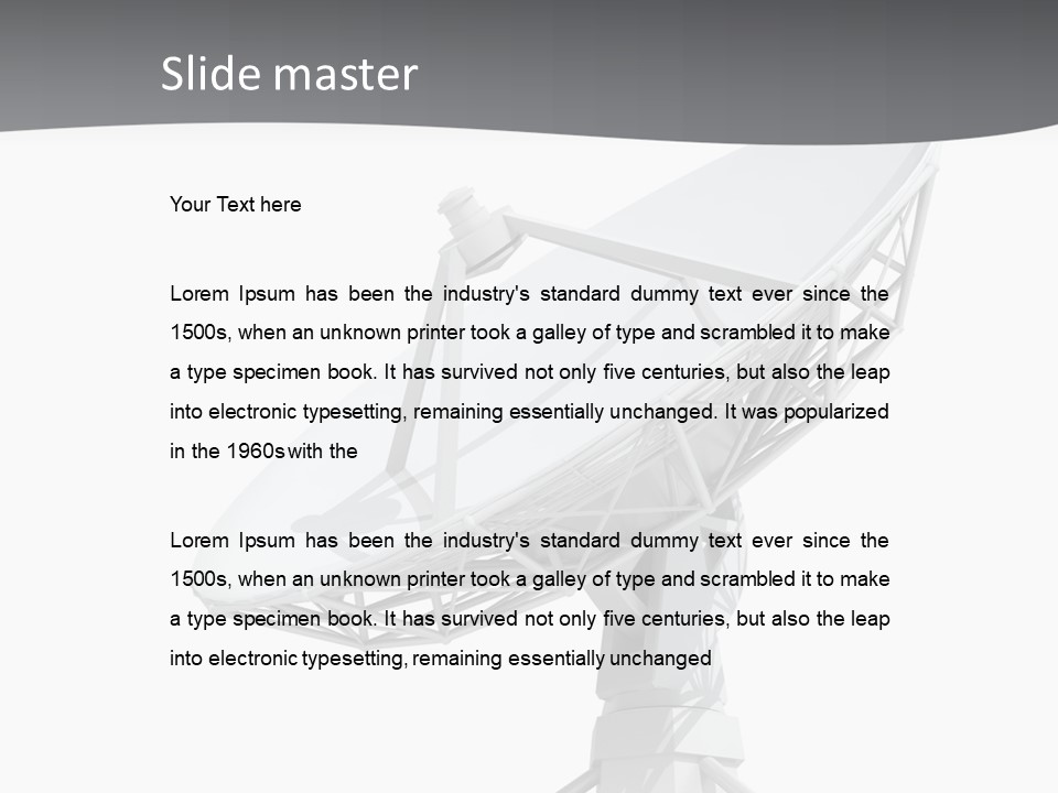 Broadcasting Wireless Isolated PowerPoint Template