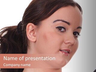 Obesity White People PowerPoint Template