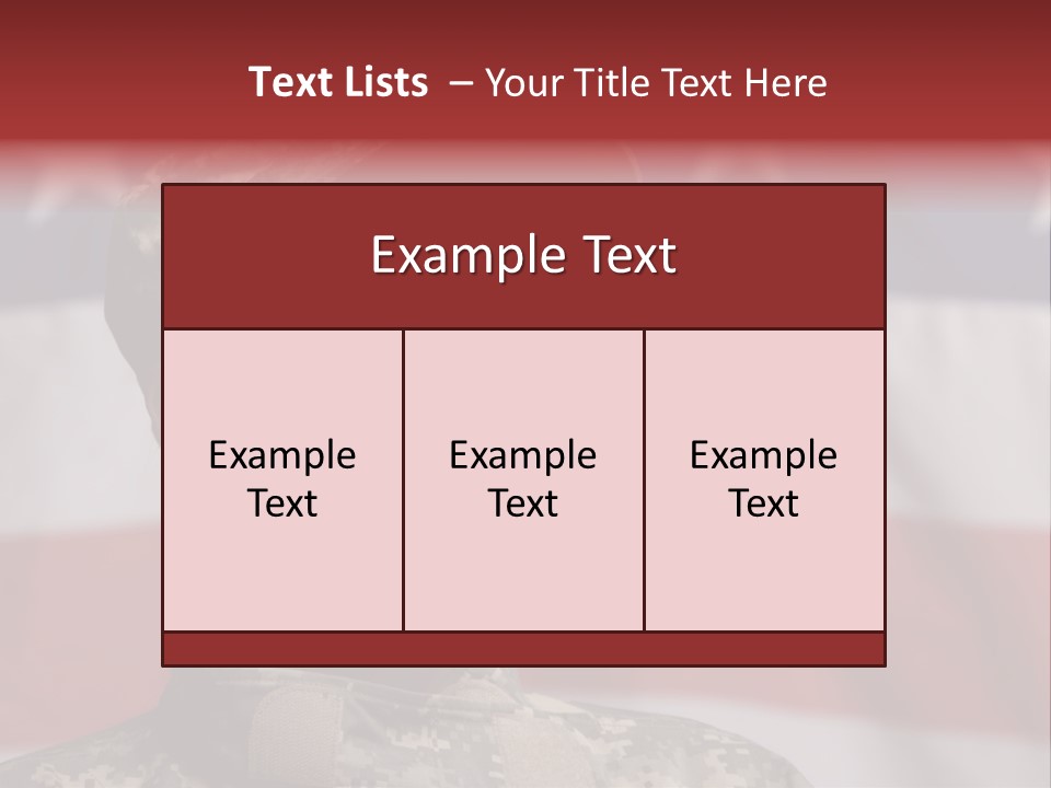 Military Invasion Female Soldier Flag PowerPoint Template