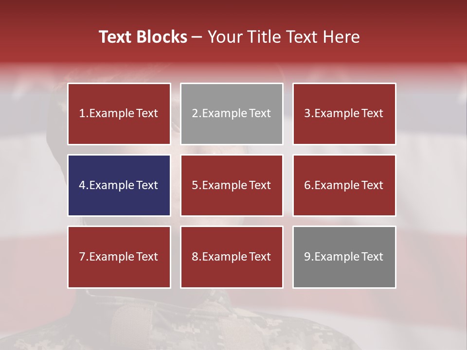 Military Invasion Female Soldier Flag PowerPoint Template