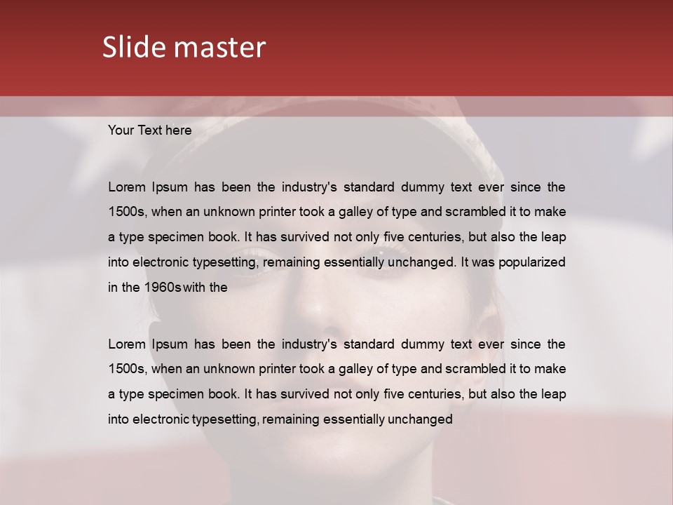 War Military Invasion Female PowerPoint Template