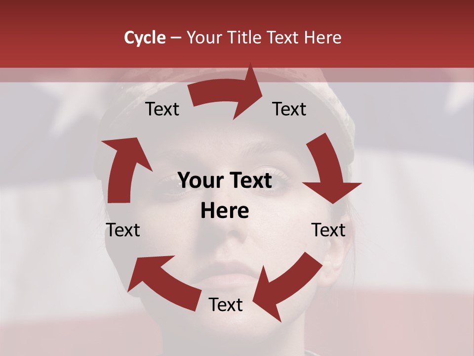 War Military Invasion Female PowerPoint Template