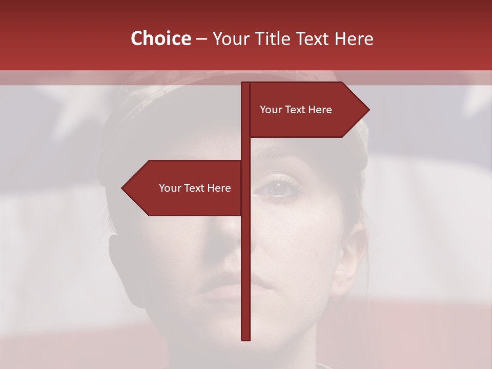 War Military Invasion Female PowerPoint Template