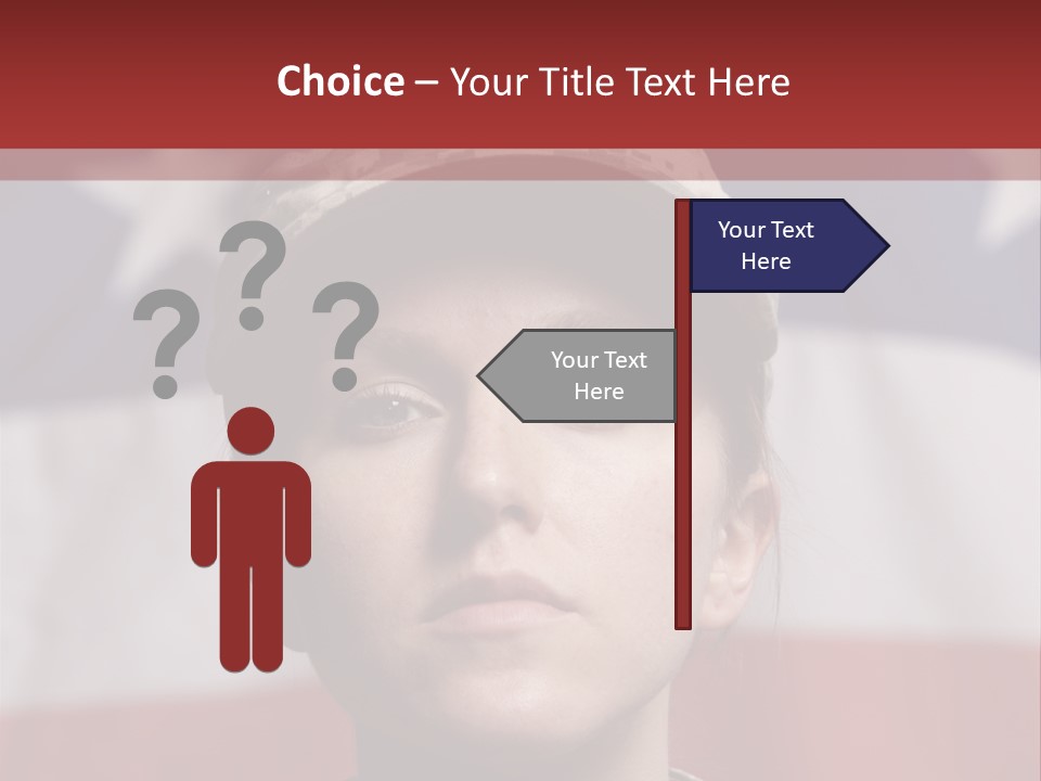 War Military Invasion Female PowerPoint Template