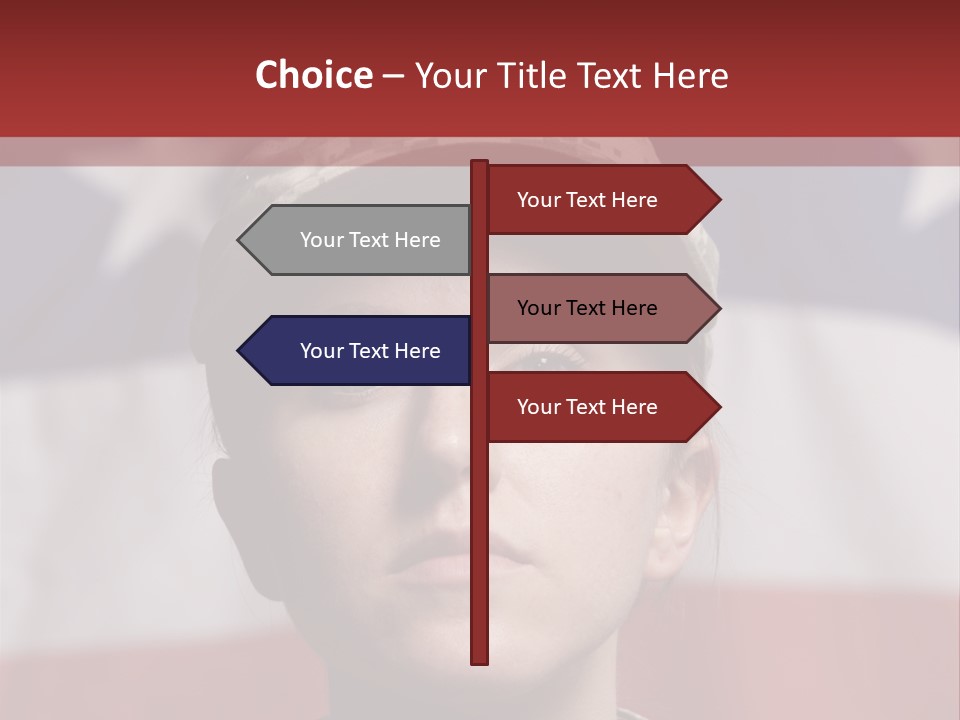 War Military Invasion Female PowerPoint Template