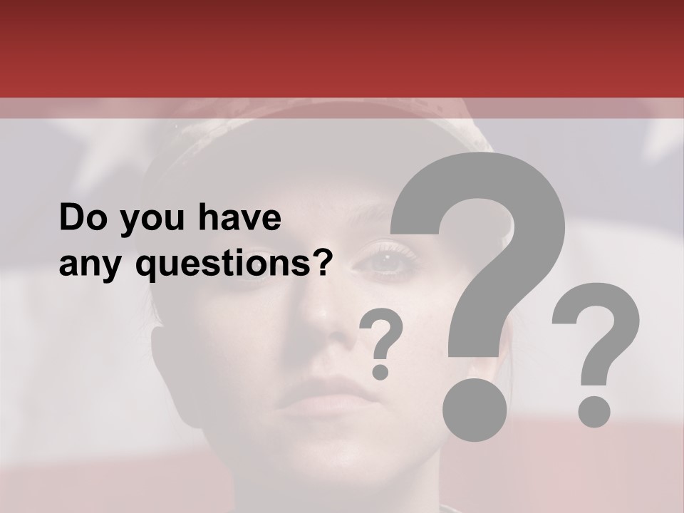 War Military Invasion Female PowerPoint Template