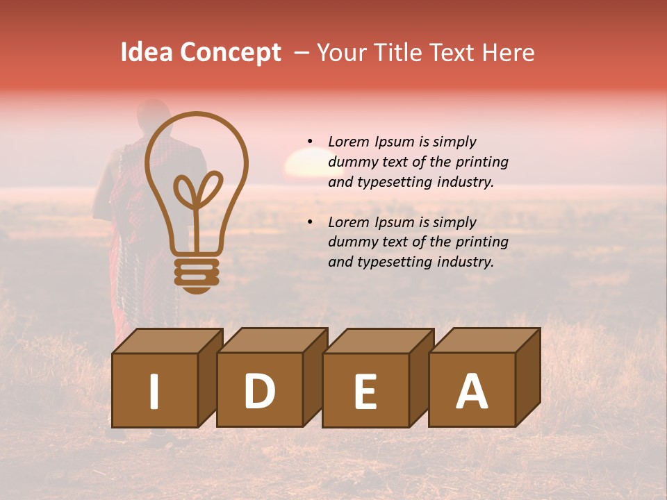 Summer Leisure Meditating PowerPoint Template