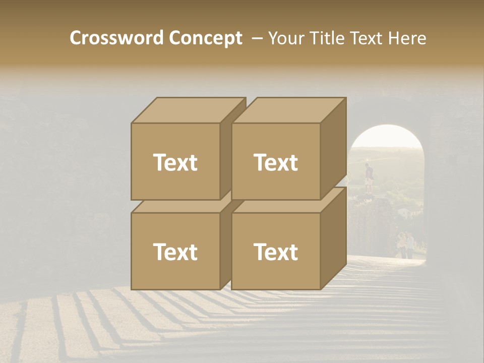 Blade Road Fort PowerPoint Template