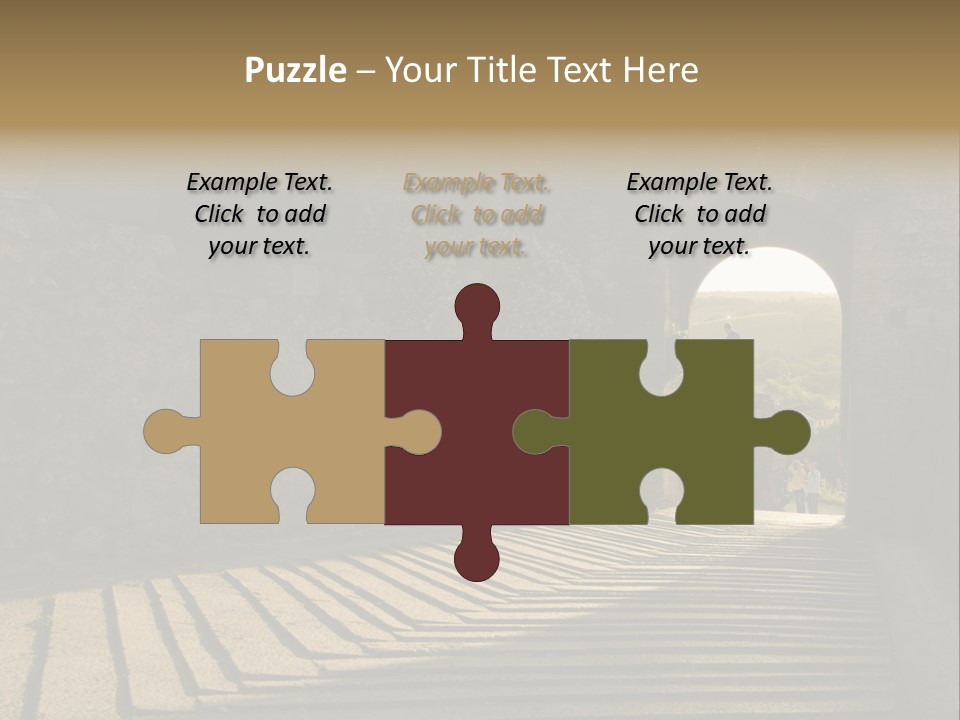 Blade Road Fort PowerPoint Template