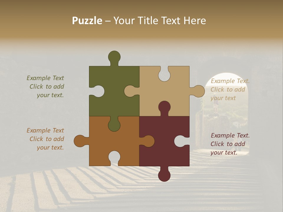 Blade Road Fort PowerPoint Template