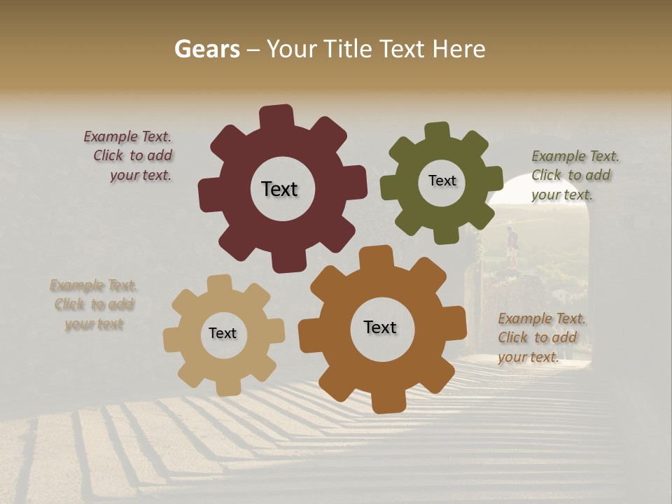 Blade Road Fort PowerPoint Template