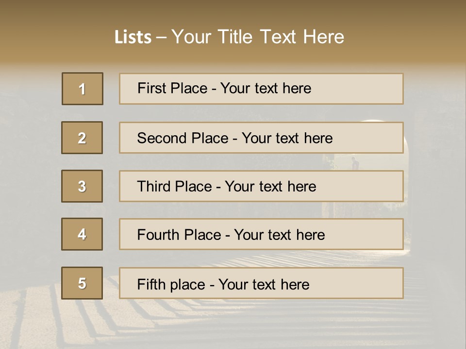 Blade Road Fort PowerPoint Template