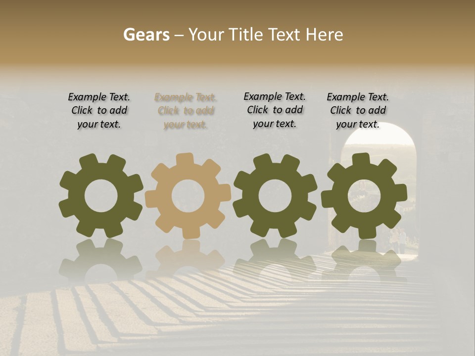 Blade Road Fort PowerPoint Template