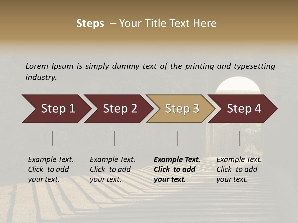 Blade Road Fort PowerPoint Template