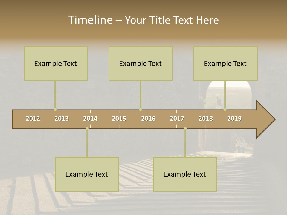 Blade Road Fort PowerPoint Template