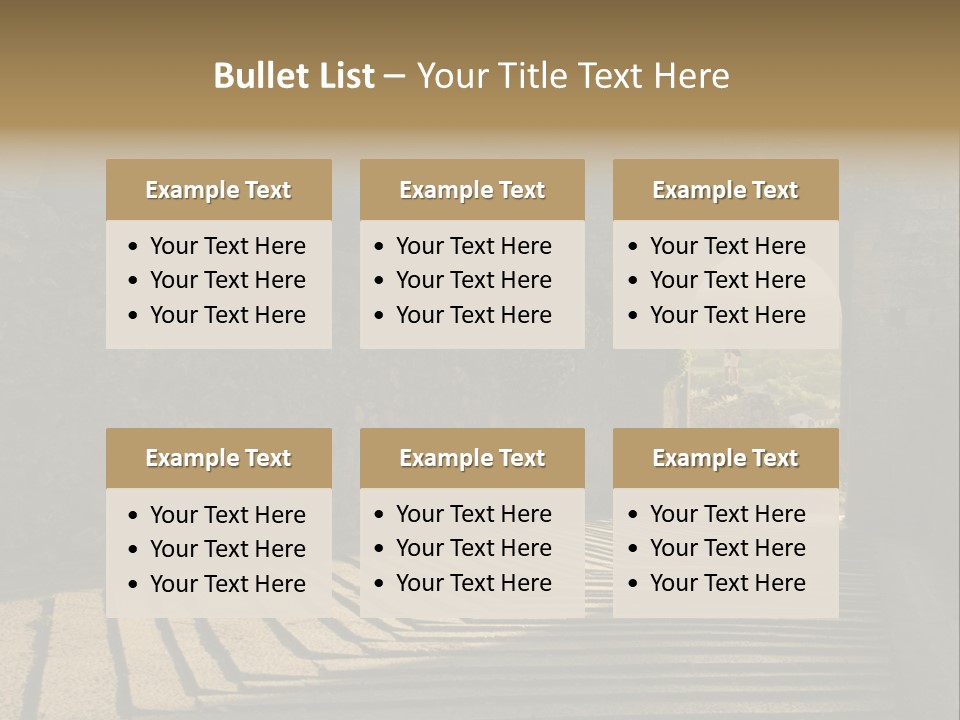 Blade Road Fort PowerPoint Template