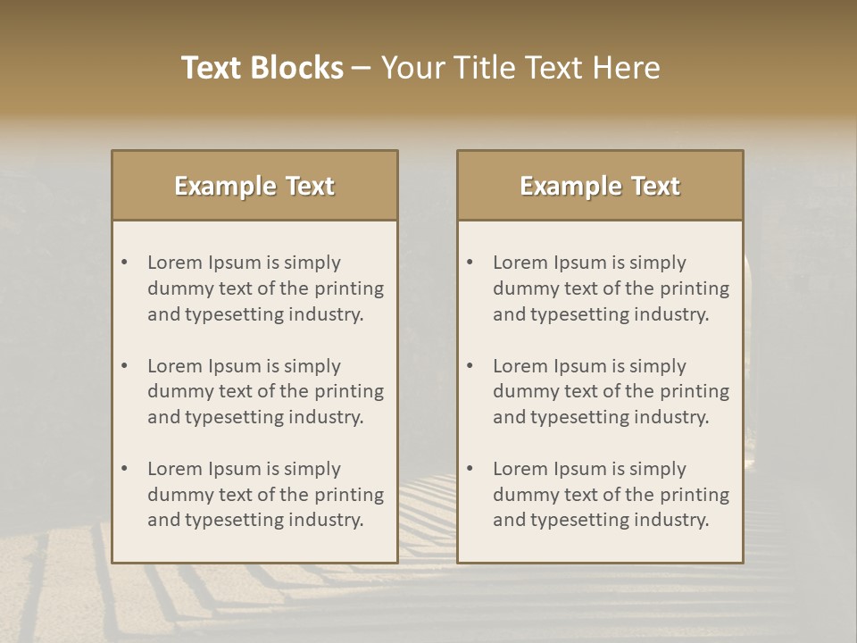 Blade Road Fort PowerPoint Template