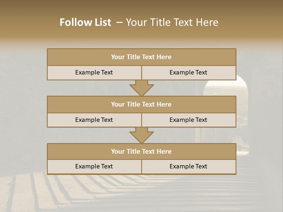Blade Road Fort PowerPoint Template