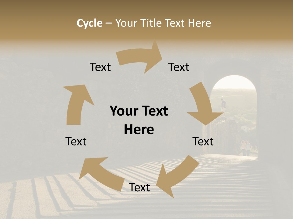 Blade Road Fort PowerPoint Template
