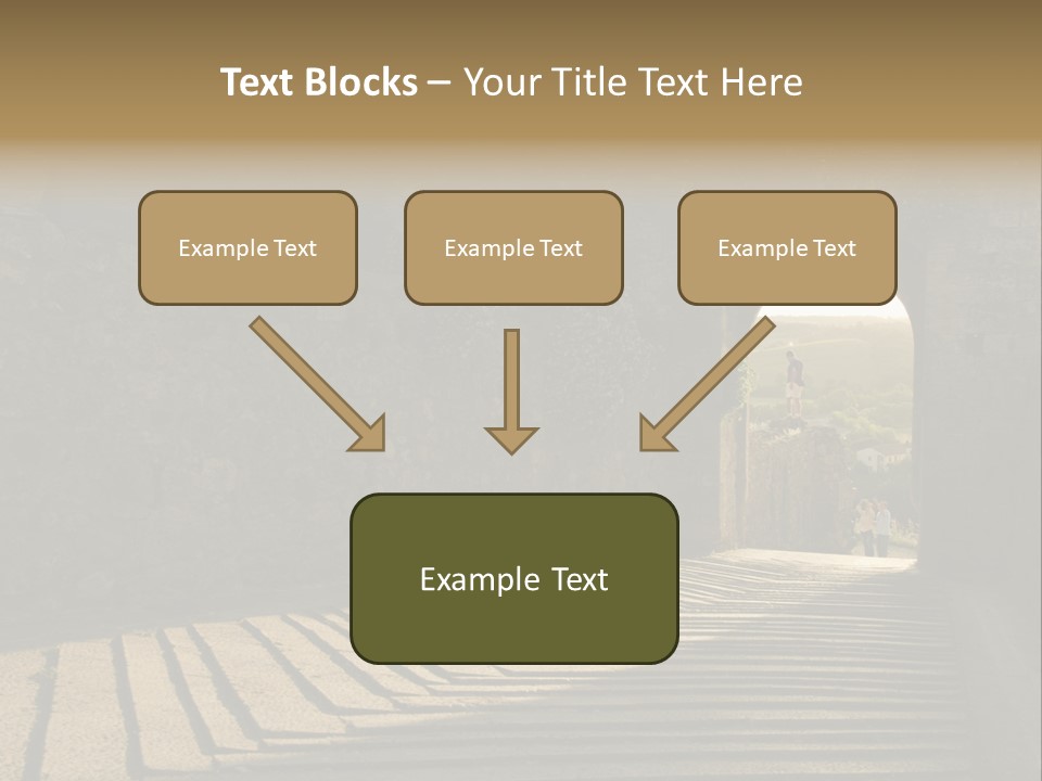 Blade Road Fort PowerPoint Template