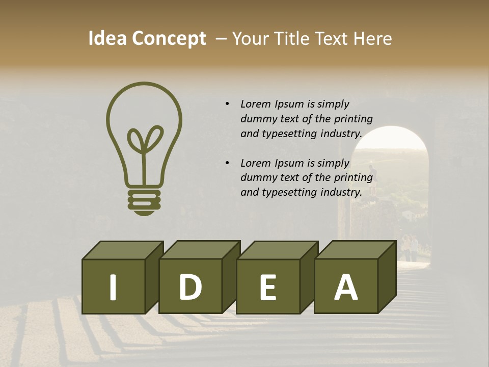 Blade Road Fort PowerPoint Template