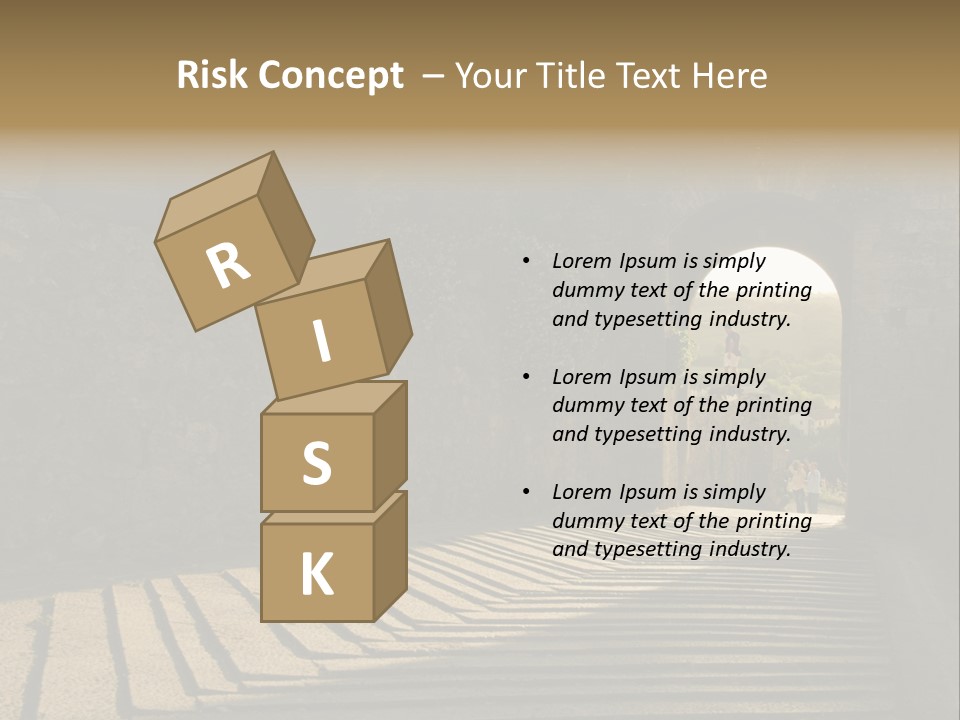 Blade Road Fort PowerPoint Template