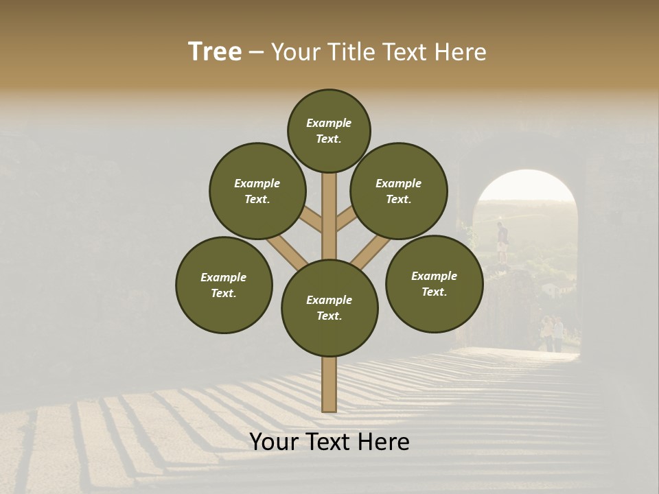 Blade Road Fort PowerPoint Template