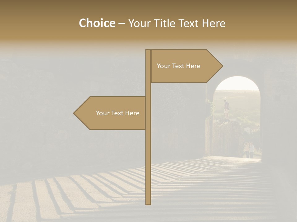Blade Road Fort PowerPoint Template
