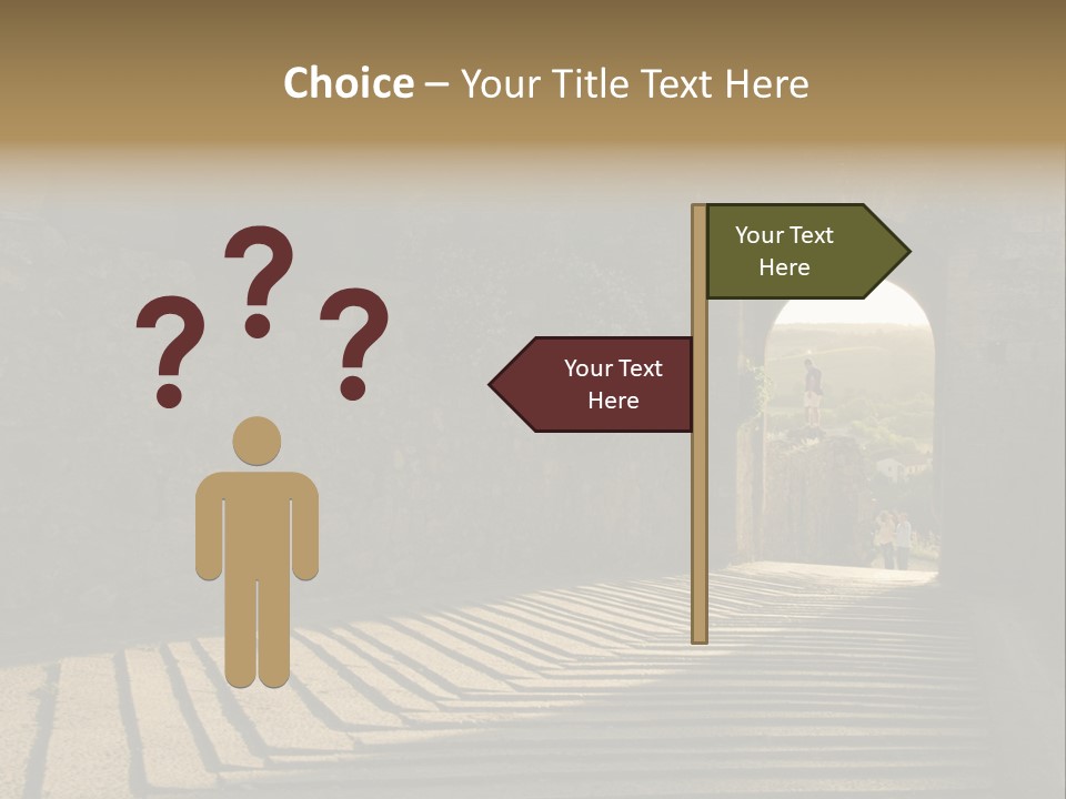 Blade Road Fort PowerPoint Template