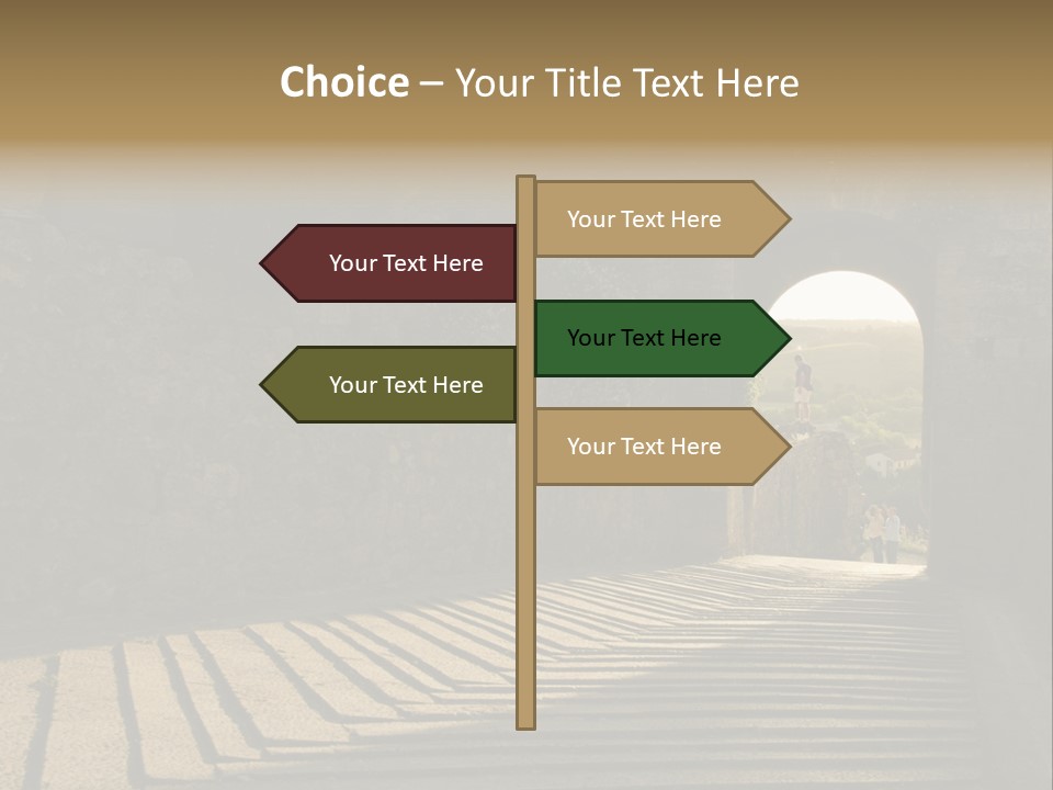 Blade Road Fort PowerPoint Template