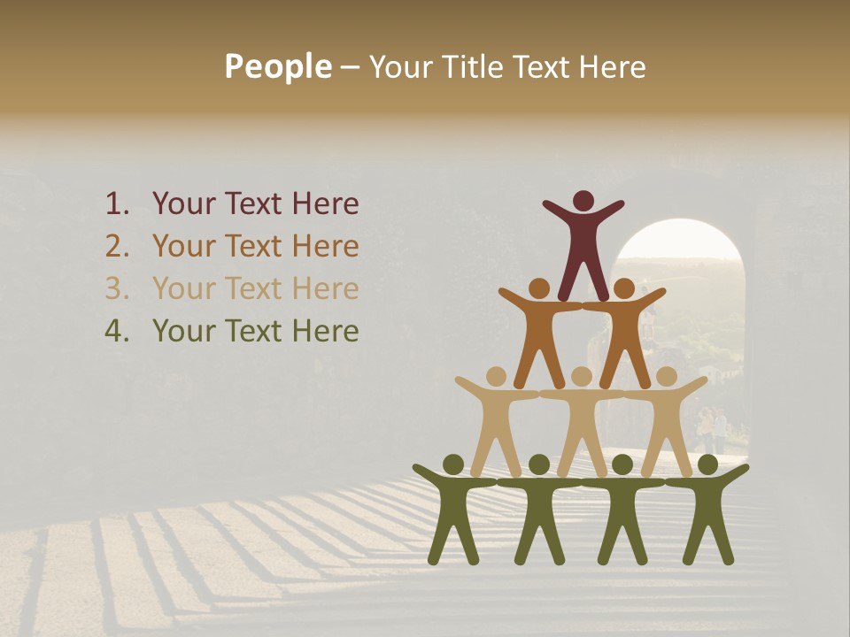 Blade Road Fort PowerPoint Template