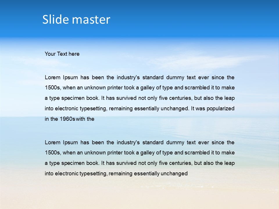 Sunshine Island Landscape PowerPoint Template