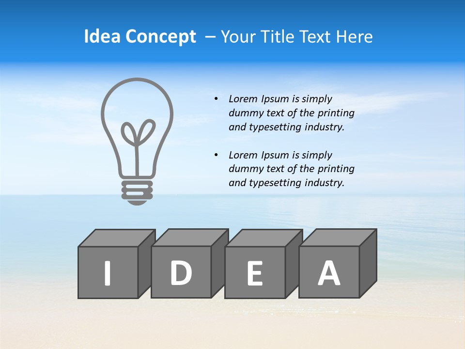 Sunshine Island Landscape PowerPoint Template