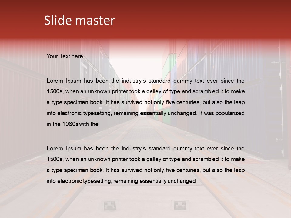 Business Cargo Carriage PowerPoint Template