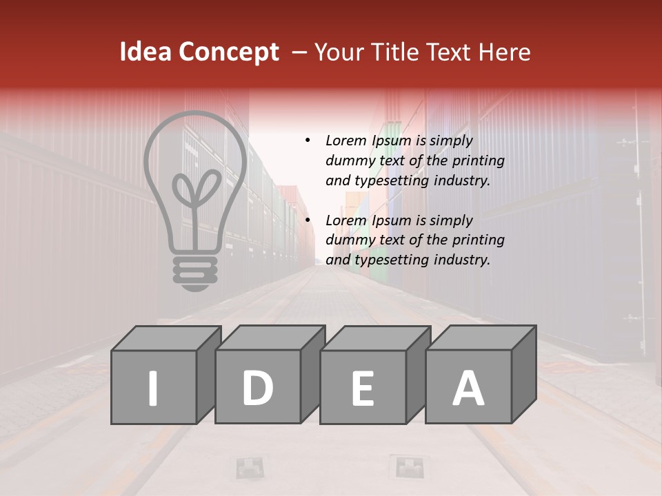 Business Cargo Carriage PowerPoint Template