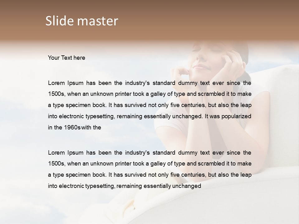 Summer Leisure Meditating PowerPoint Template